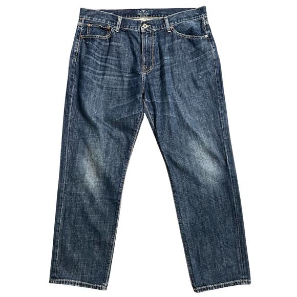 Lucky Brand 221 Original Straight Jeans 38x30 Mens Med Wash Denim Cotton Blend - Picture 1 of 8